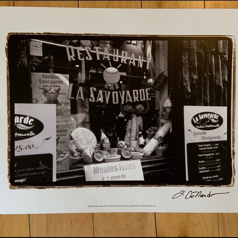 B/W French Cafe Prints by Laura DeNardo